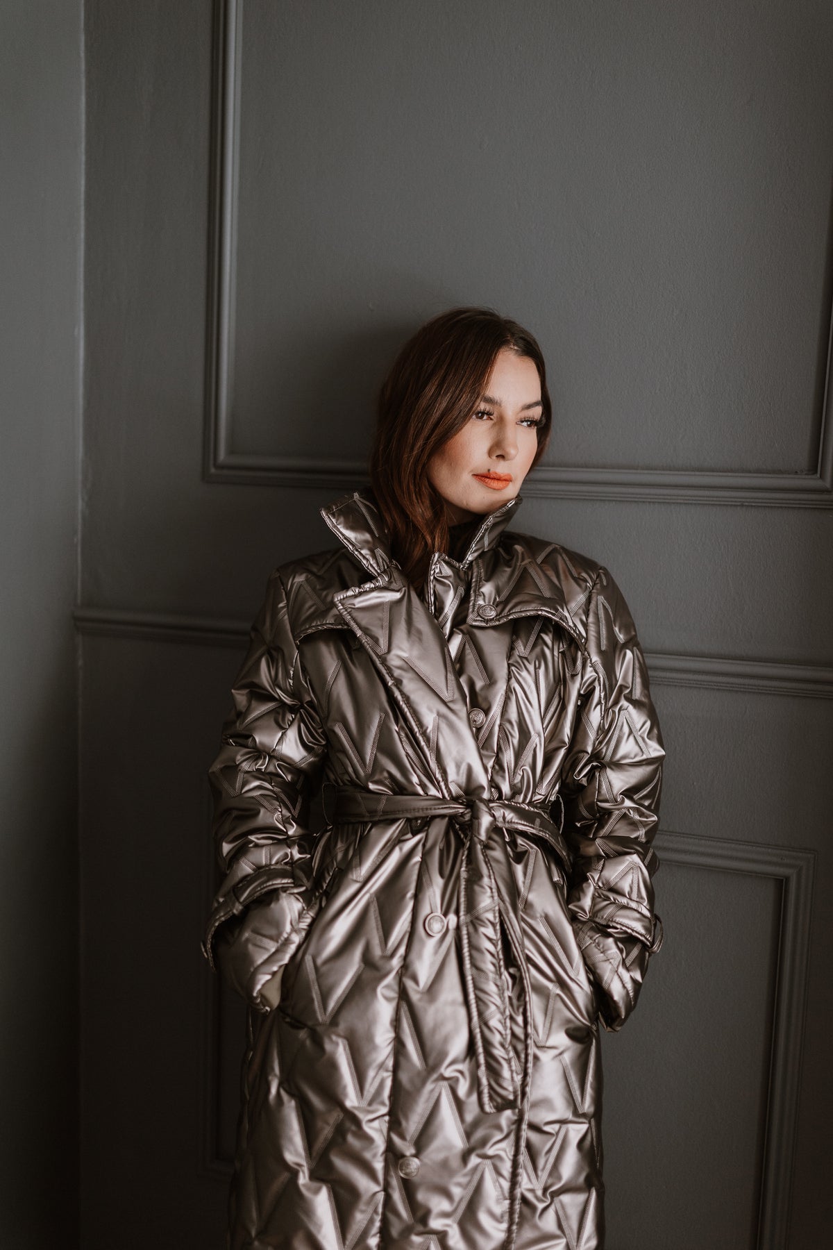 THE KYRA : Trench Coat Metallic