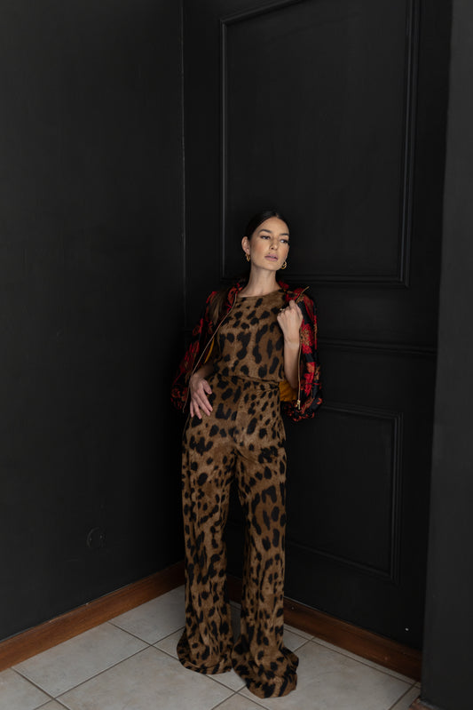 ALENA : Wrap Pants Leopard