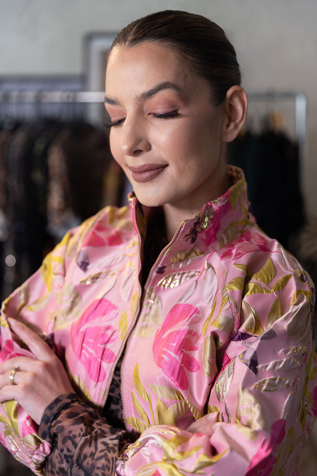 SASHA : Pink + Lime Flowers