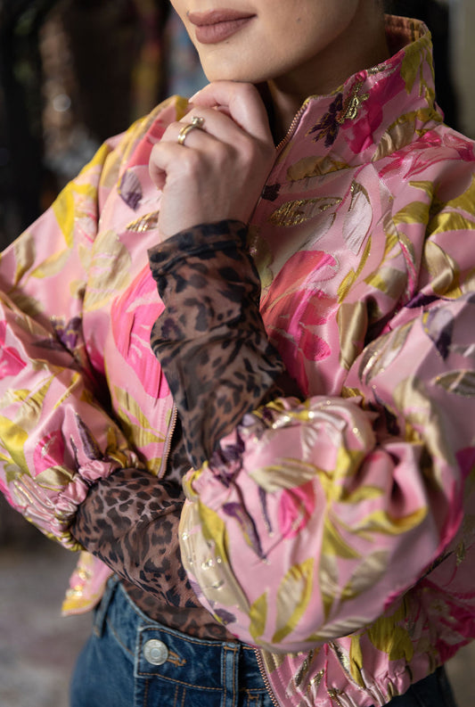 SASHA : Pink + Lime Flowers
